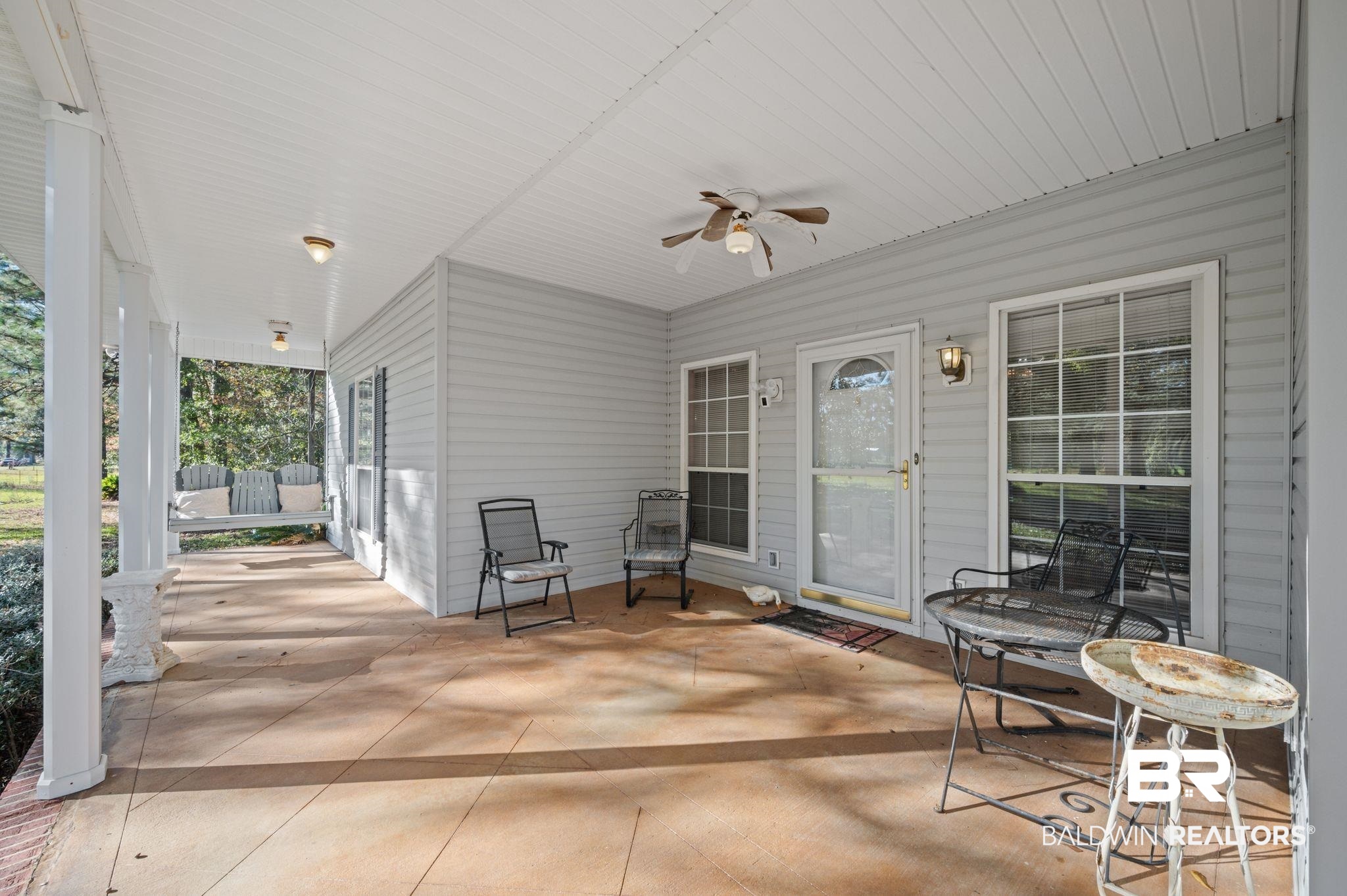 15801 Maytower Road Bay Minette, AL 36507 - Photo 6 of 43 View of patio featuring ceiling fan and covered porch