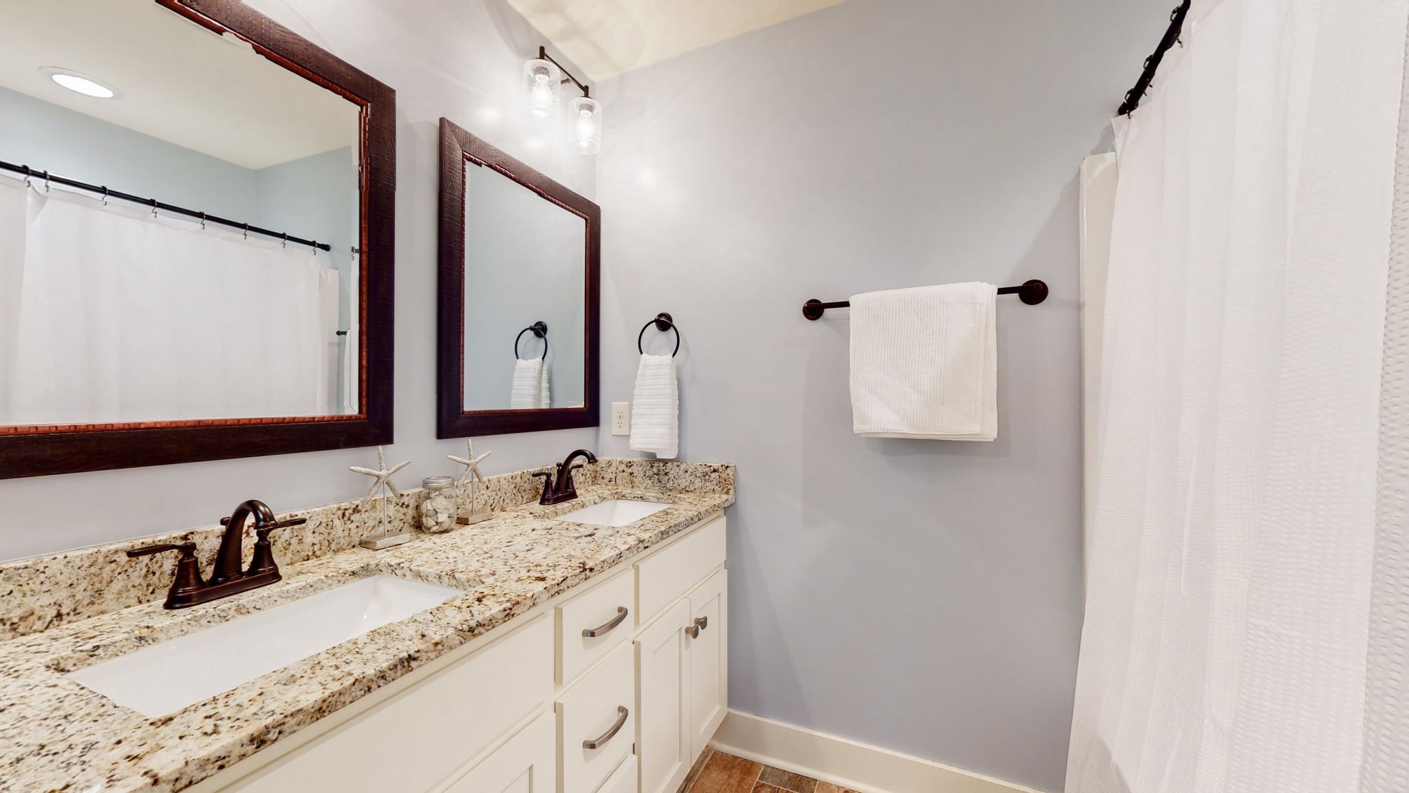 4017 Merryman Lane Murfreesboro, TN 37127 - Photo 38 of 62 a bathroom with a granite countertop sink and a mirror