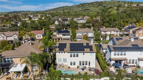 an aerial view of multiple house