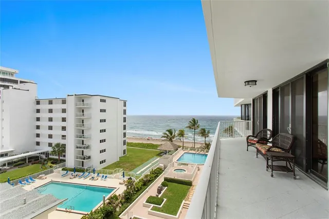 a view of city from balcony