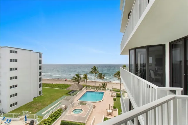 a view of city from balcony