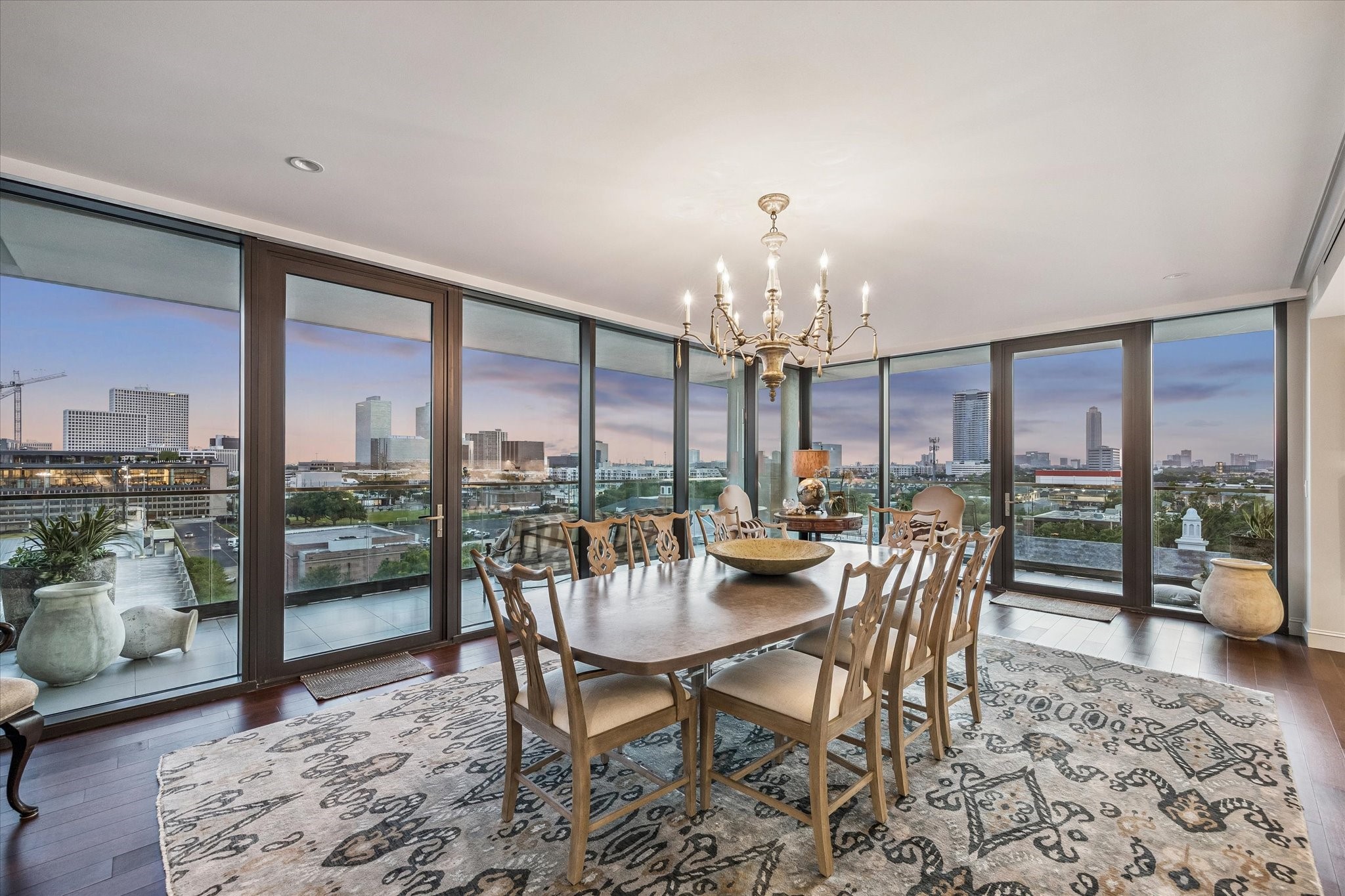 3433 Westheimer Road, Unit 706 Houston, TX 77027 - Photo 6 of 41 a view of a dining room with furniture window and outside view