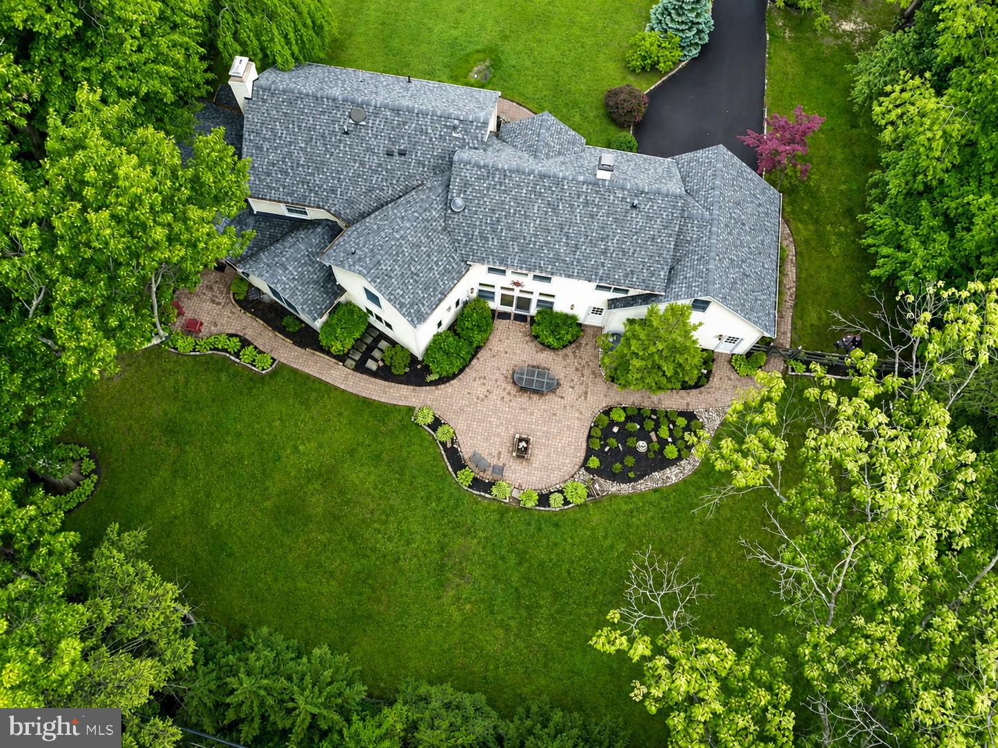 1223 Evergreen Road Yardley, PA 19067 - Photo 3 of 68 an aerial view of a house with a garden and plants