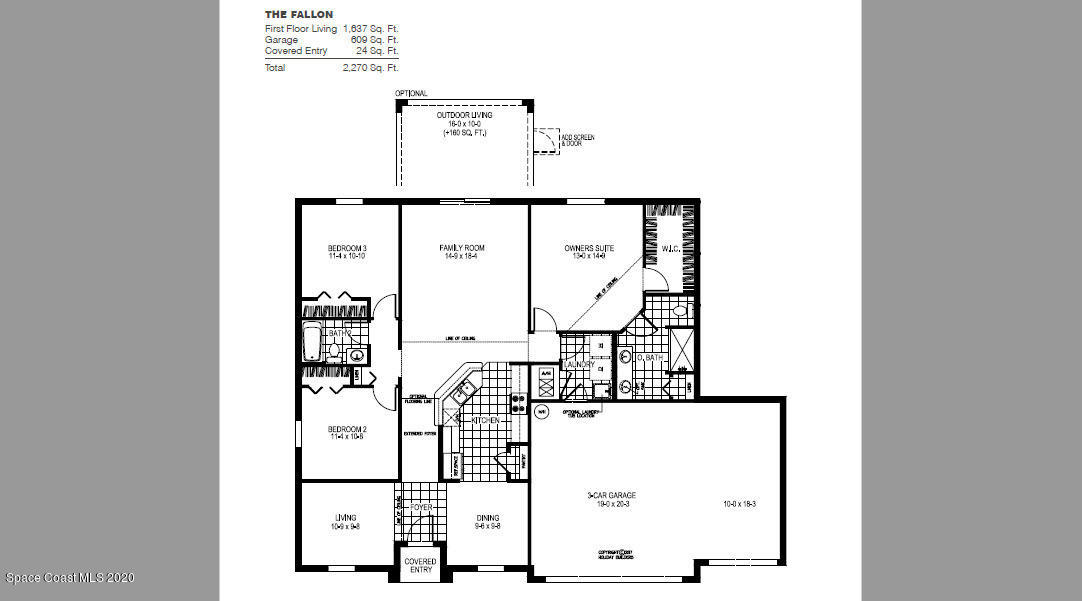 899 Tedder Road Southeast Palm Bay, FL 32909 - Photo 24 of 24 Fallon Floor Plan