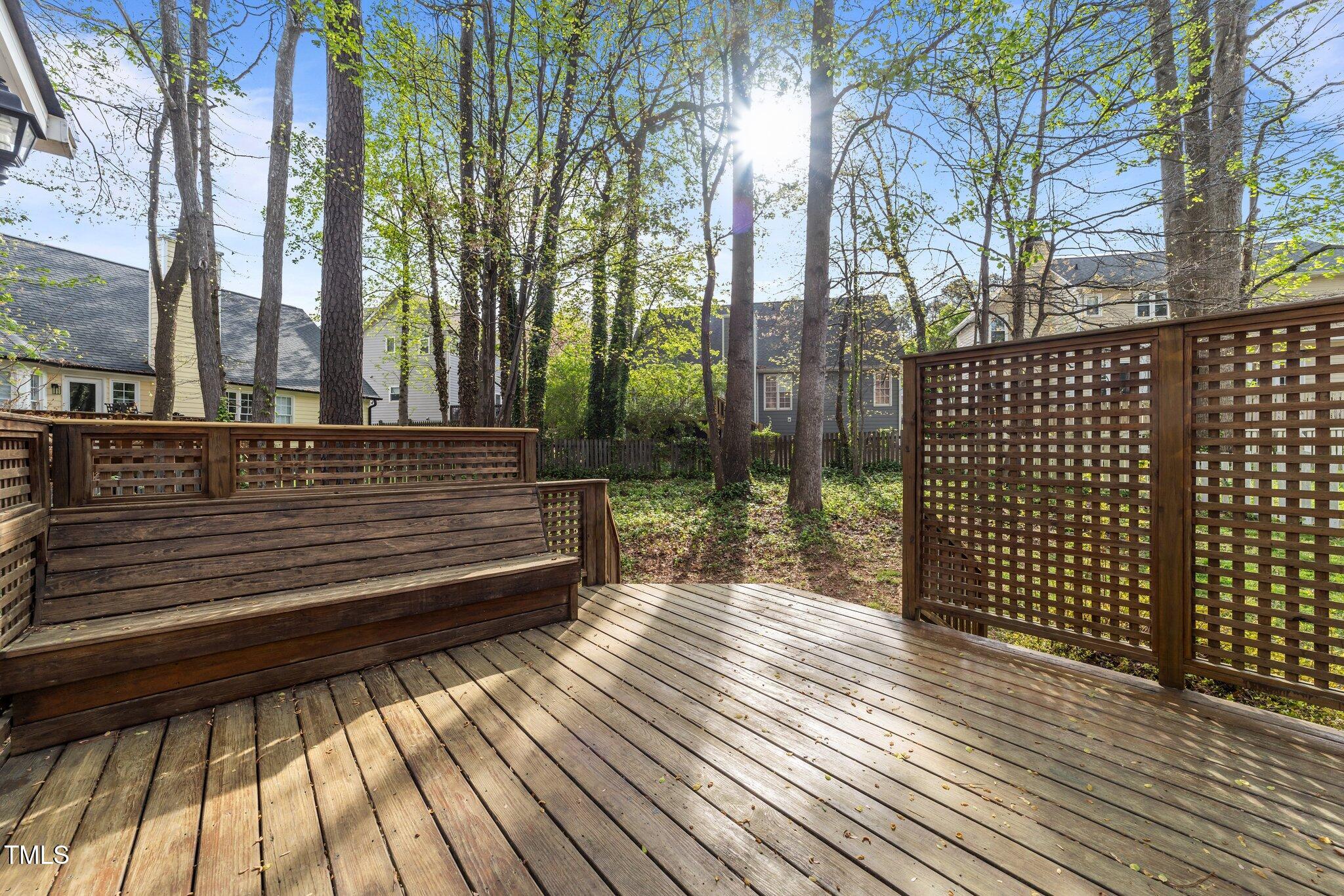5301 Tilford Lane Raleigh, NC 27613 - Photo 38 of 42 a view of a wooden deck