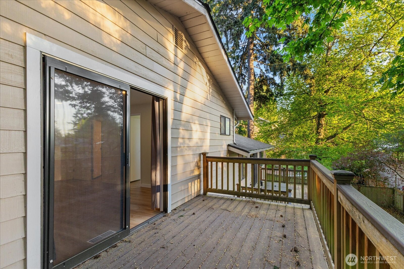 9607 122nd Avenue Southeast Renton, WA 98056 - Photo 27 of 32 a view of a balcony with wooden floor