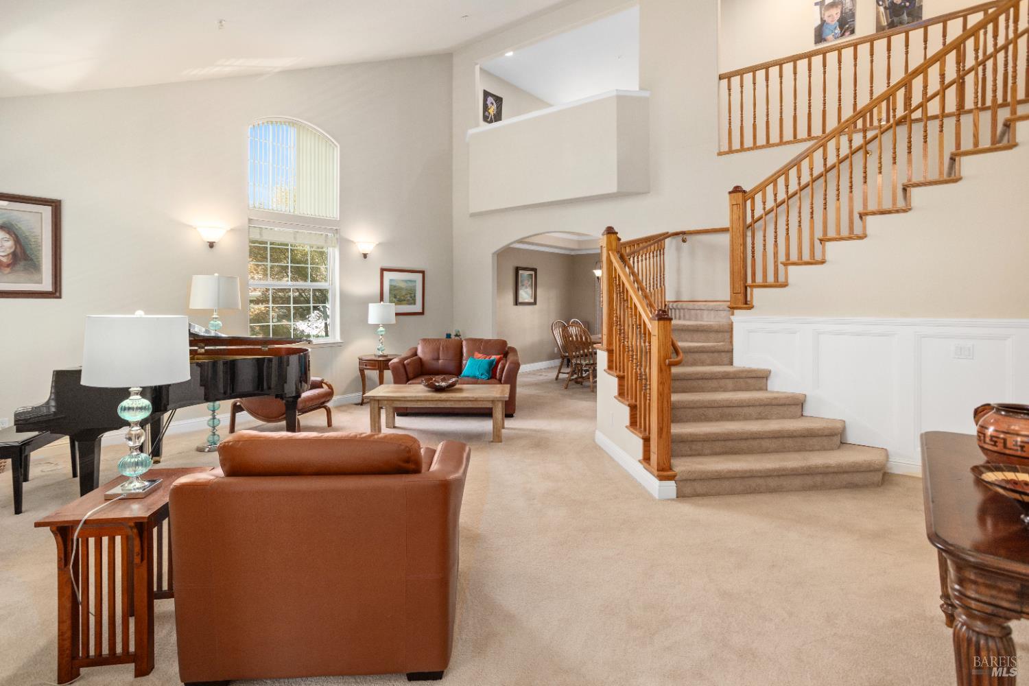 230 Clear Ridge Drive Healdsburg, CA 95448 - Photo 15 of 48 a living room with furniture or stairs and a fireplace