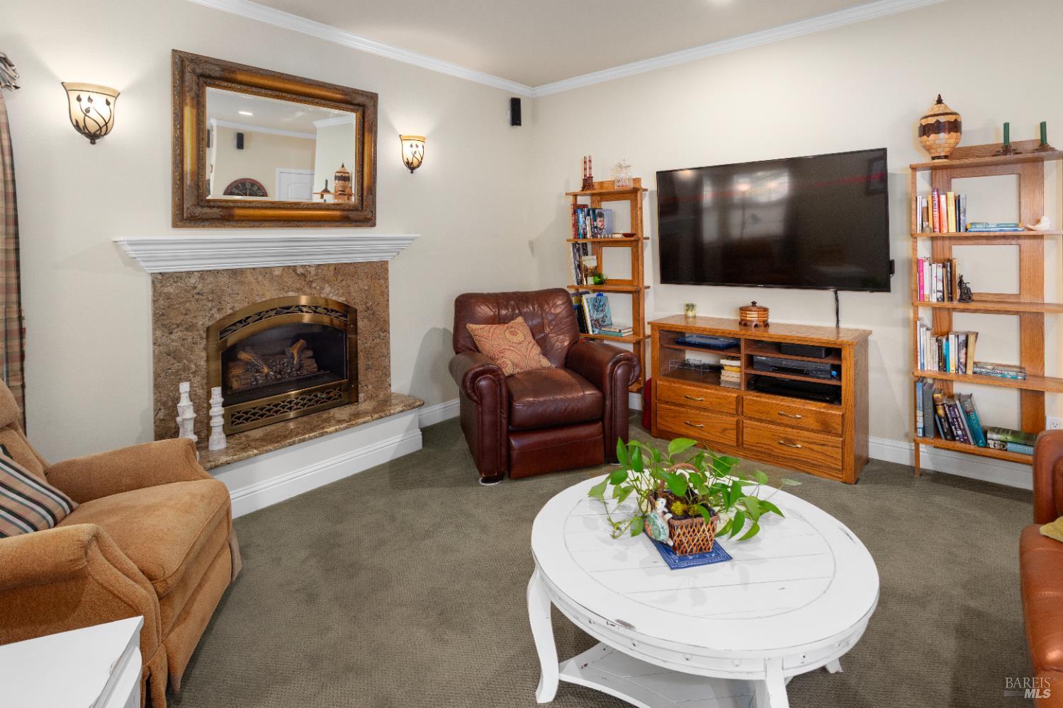 230 Clear Ridge Drive Healdsburg, CA 95448 - Photo 24 of 48 a living room with furniture and a flat screen tv