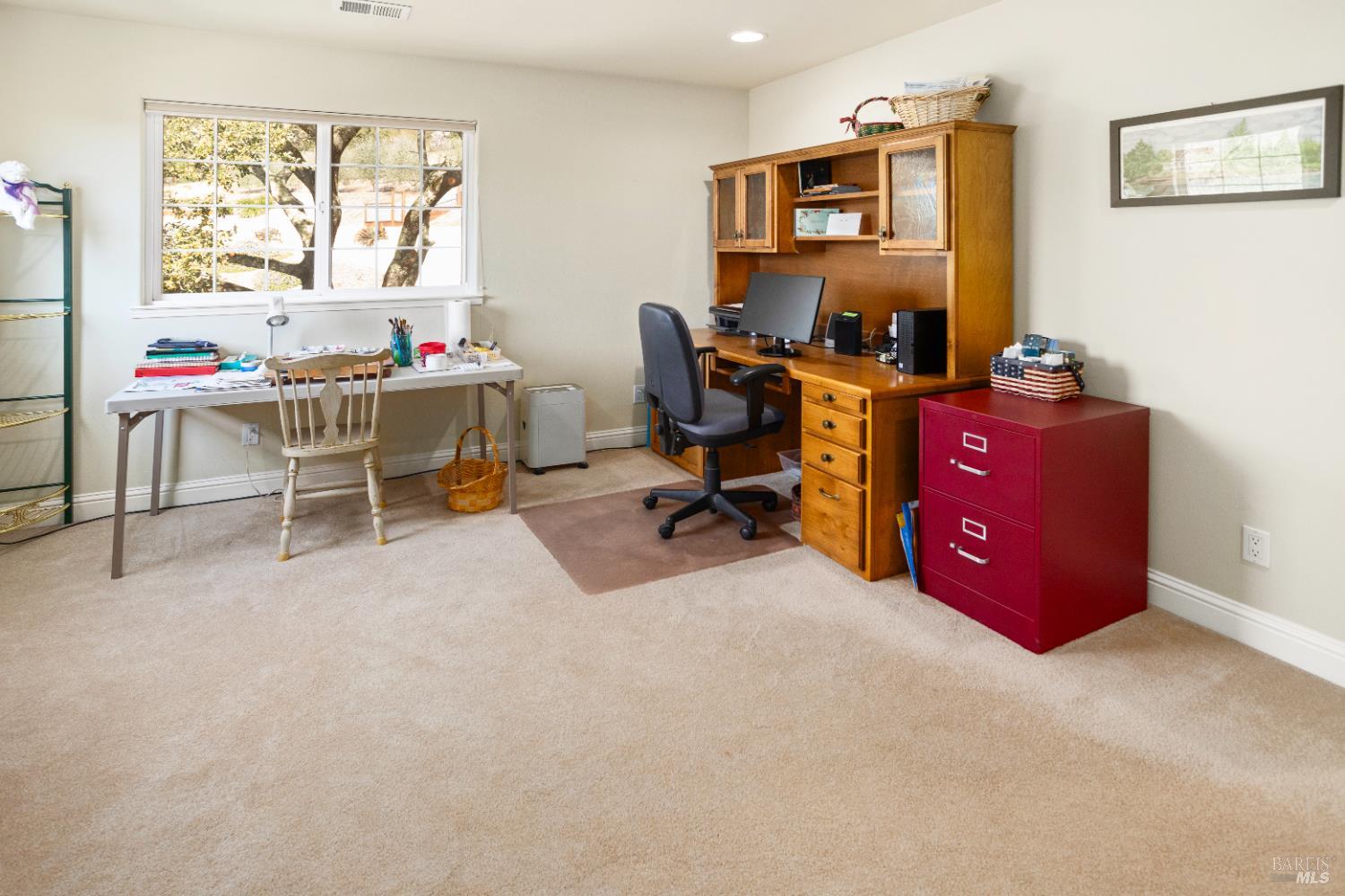 230 Clear Ridge Drive Healdsburg, CA 95448 - Photo 29 of 48 a view of a workspace with furniture and a window