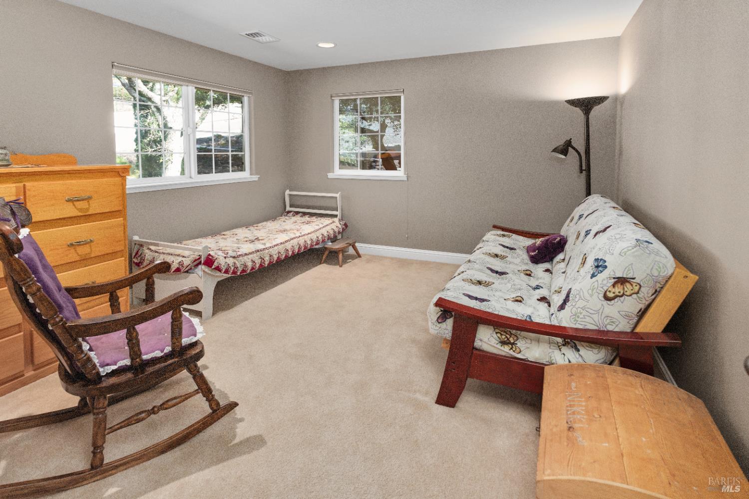 230 Clear Ridge Drive Healdsburg, CA 95448 - Photo 32 of 48 a bedroom with a bed and wooden floor