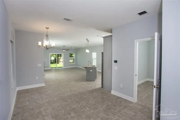 en view interior of a house and an empty room