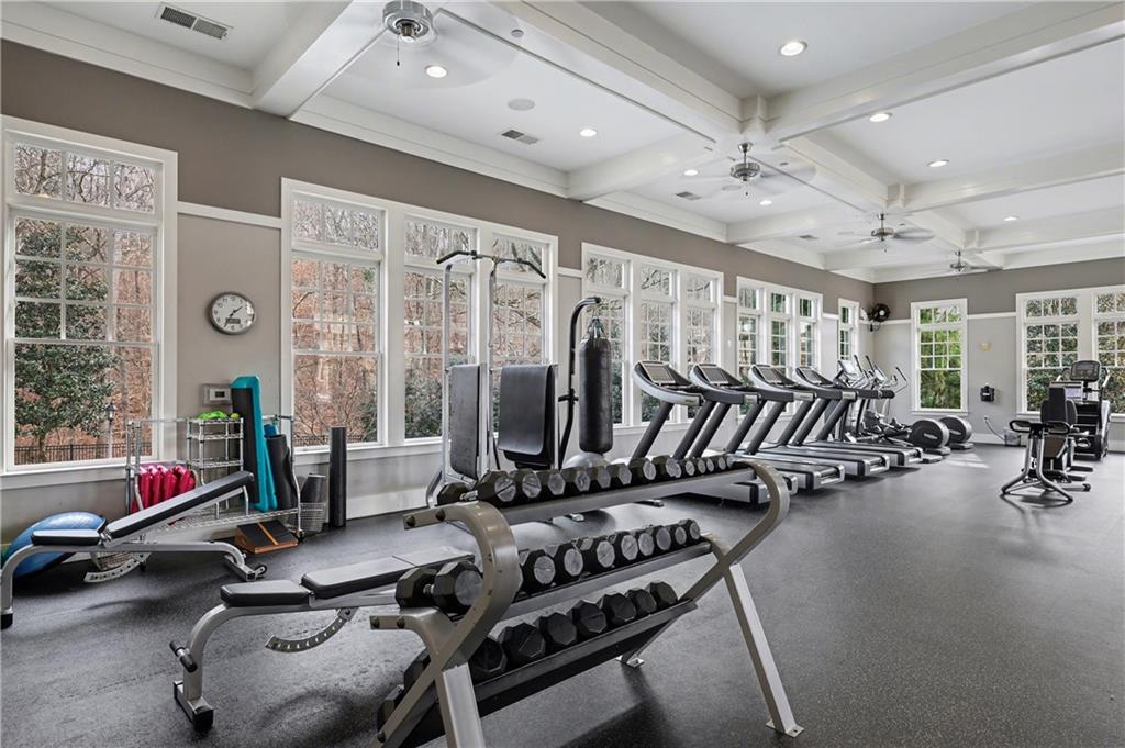 317 Riversedge Drive Atlanta, GA 30339 - Photo 39 of 49 a view of a room with gym equipment