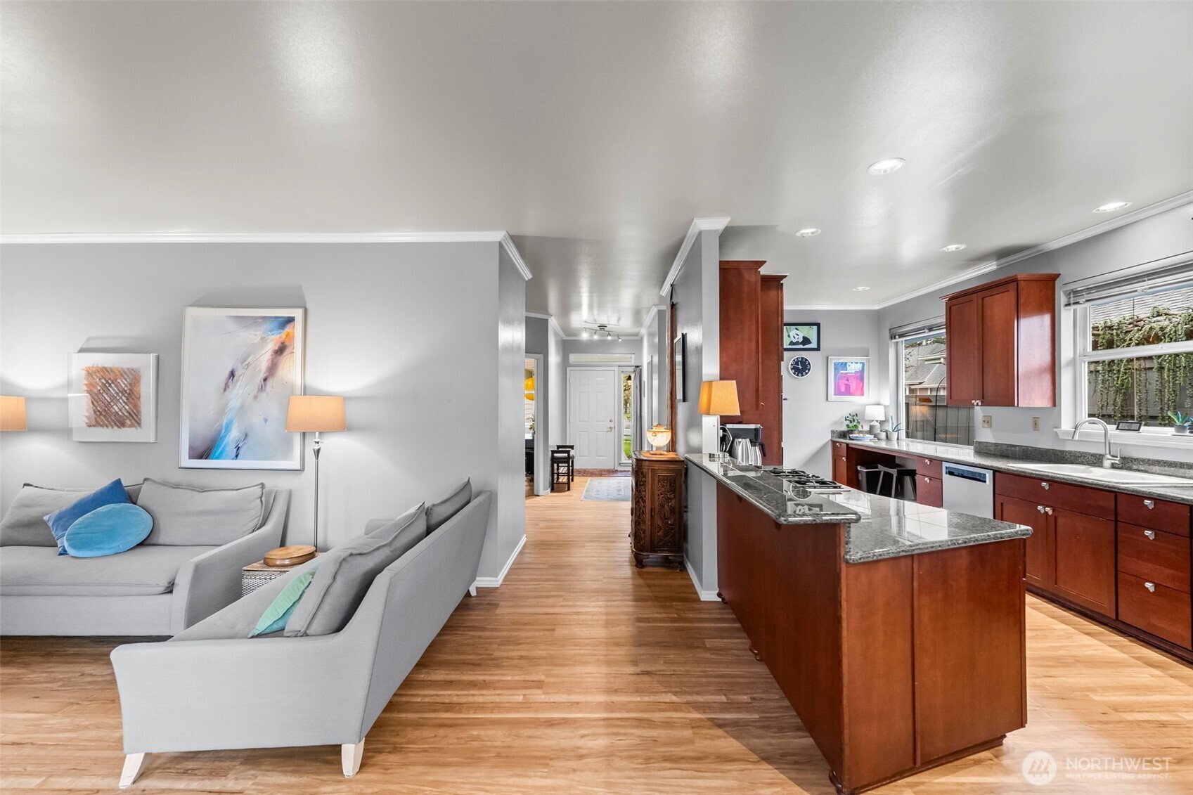 1113 Garden Circle Fircrest, WA 98466 - Photo 9 of 29 a large kitchen with stainless steel appliances lots of counter top space