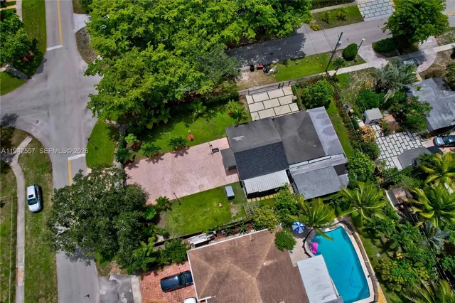 an aerial view of multiple house