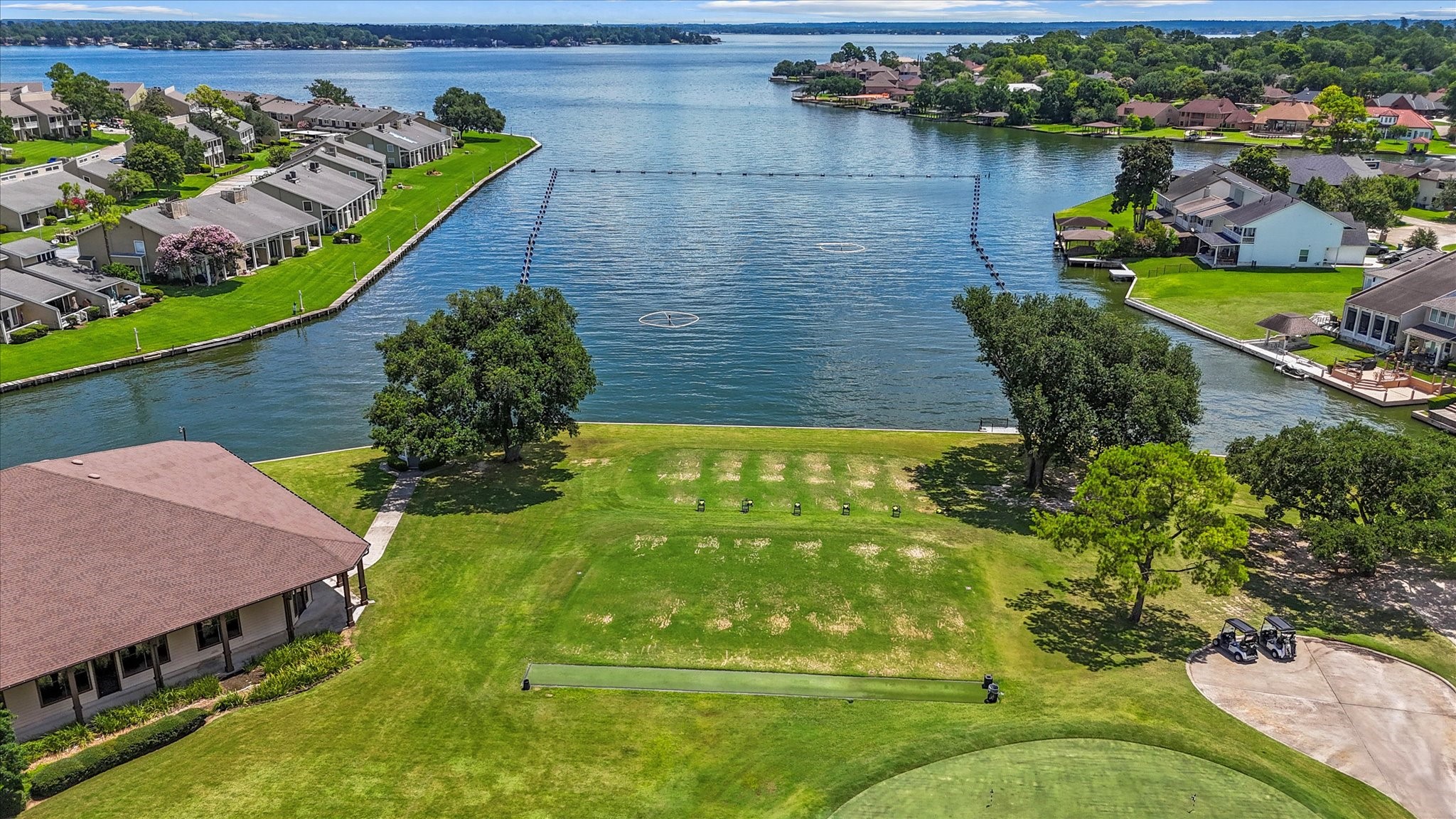 145 Capetown Way Conroe, TX 77356 - Photo 33 of 38 a view of a lake from a balcony