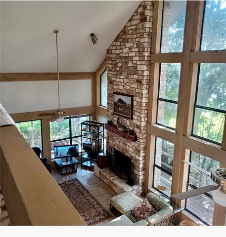 a black and white photo of a book shop