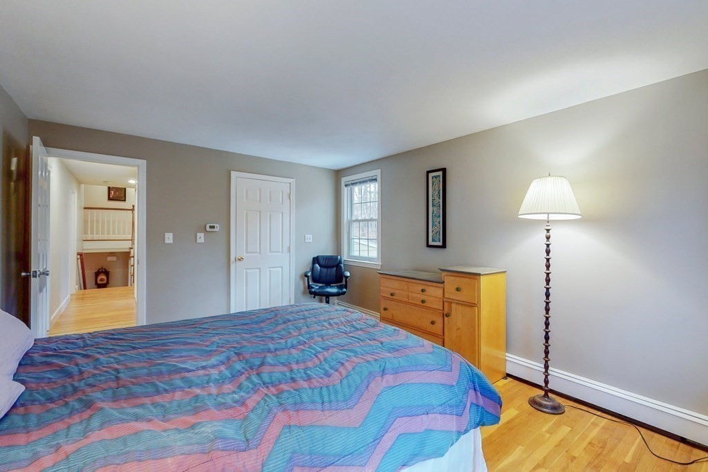 8 Meadowview Road Wayland, MA 01778 - Photo 29 of 40 a bedroom with a bed and wooden floor