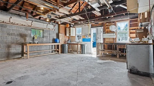 a view of a storage room