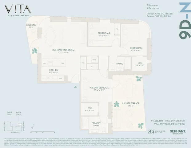 $3,300,000 | 499 9th Avenue, Unit 9DN | Hudson Yards