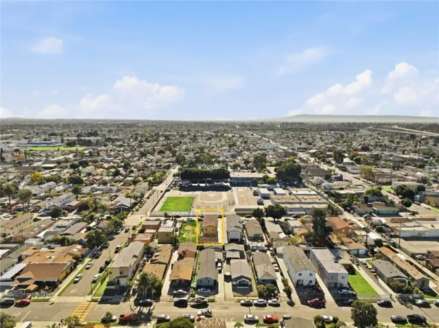 an aerial view of multiple house