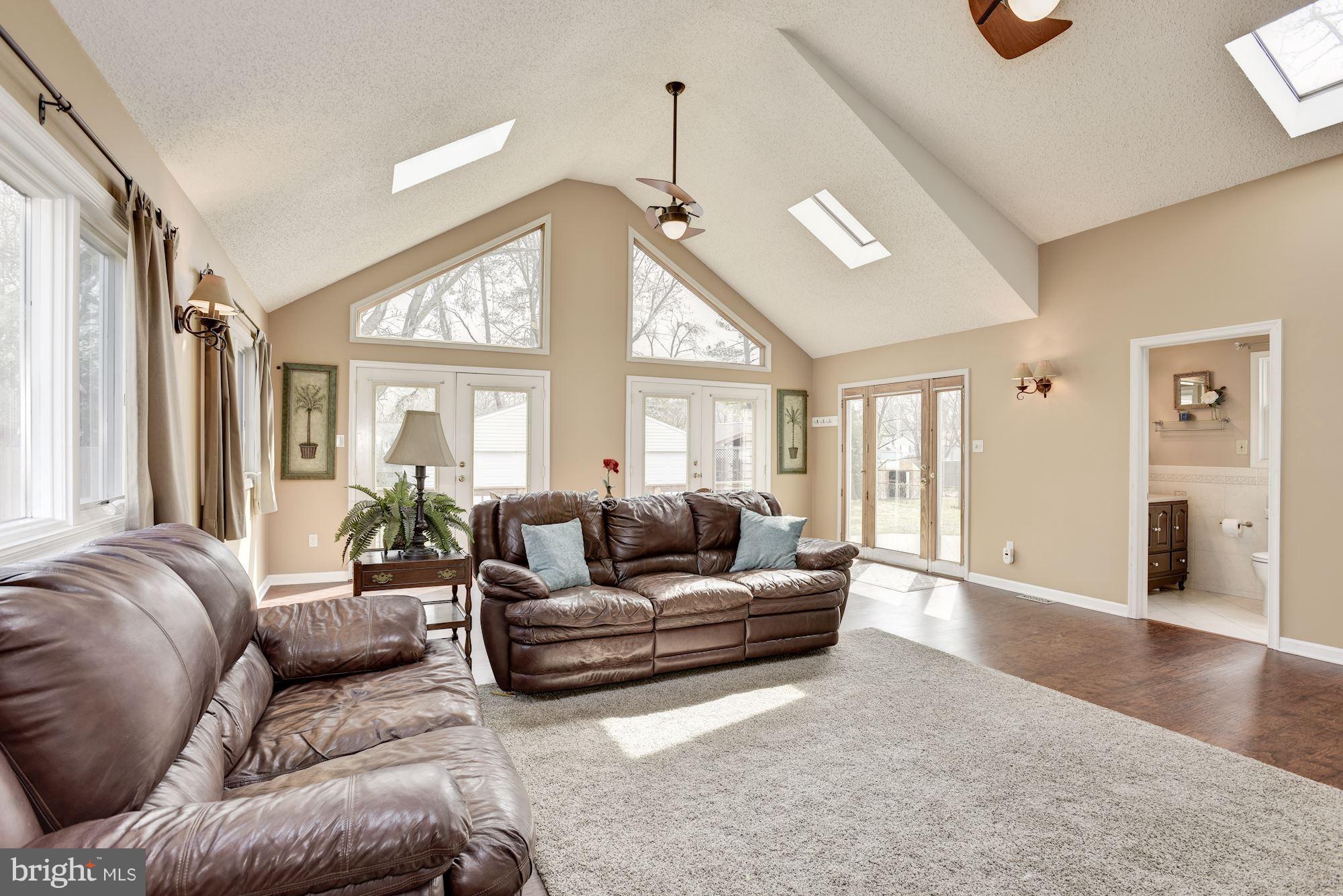 265 Pertch Road Severna Park, MD 21146 - Photo 11 of 30 Living room with cathedral ceiling: lots of light!