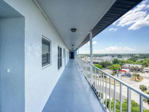 a view of a balcony
