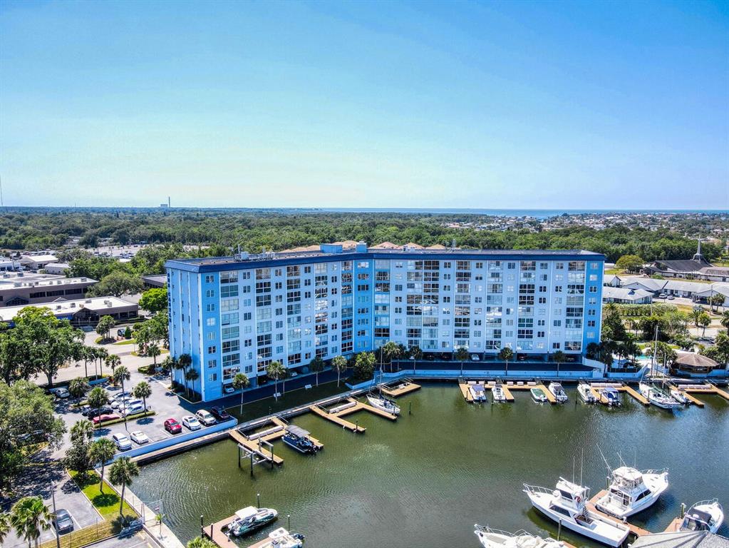 4939 Floramar Terrace, Unit 904 New Port Richey, FL 34652 - Photo 51 of 53 a view of a lake with tall buildings