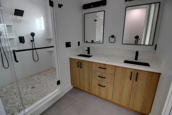 a view of a backyard with a garden