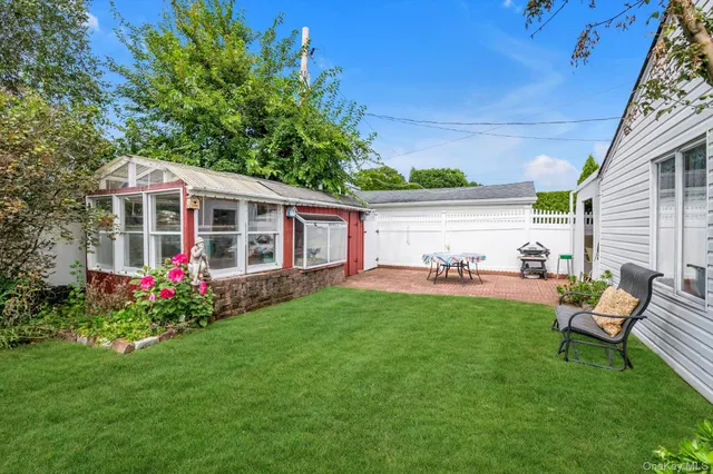 a front view of a house with patio