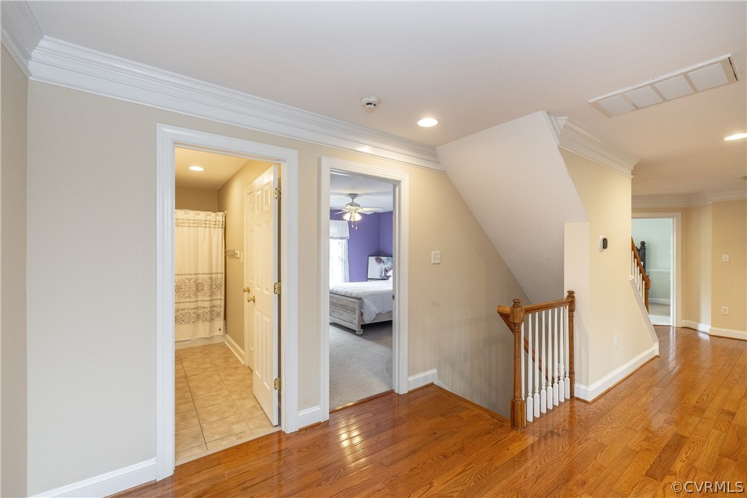 13201 Tipple Point Road Midlothian, VA 23114 - Photo 22 of 50 a view of a hallway view with wooden floor and a living room