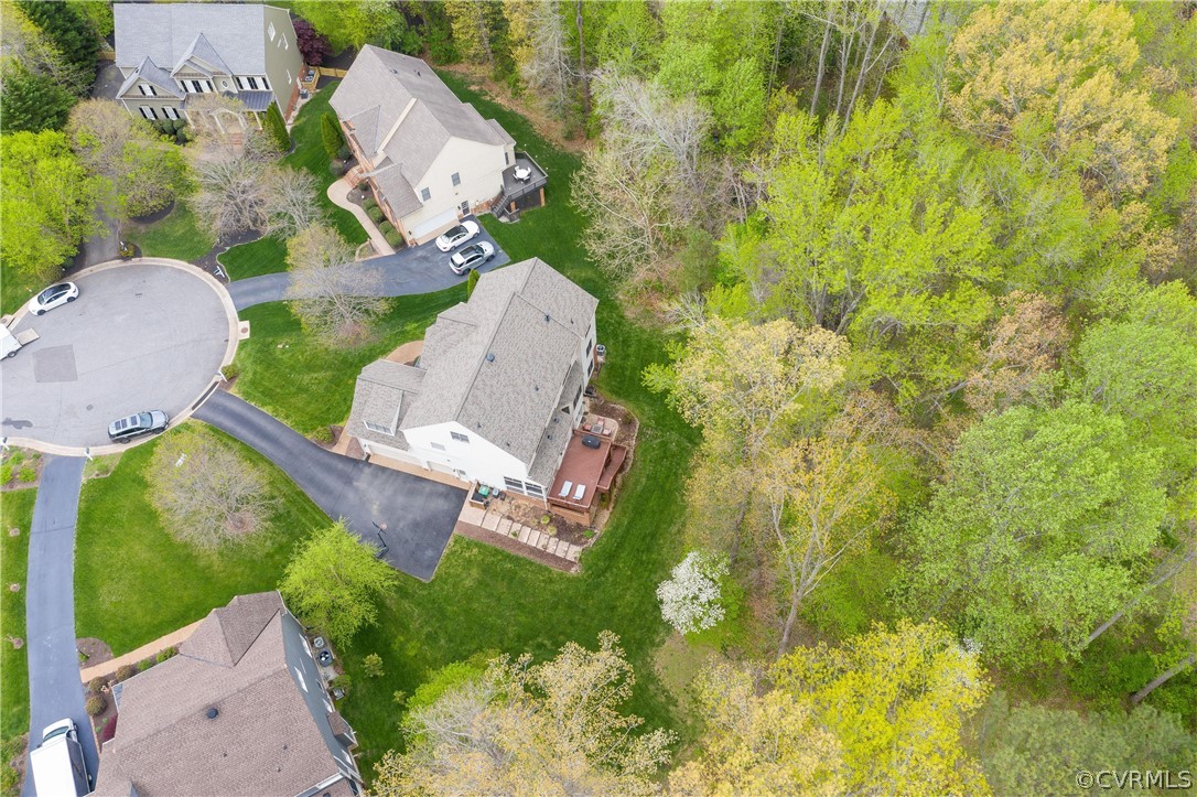 13201 Tipple Point Road Midlothian, VA 23114 - Photo 4 of 50 an aerial view of a house with a yard and garden