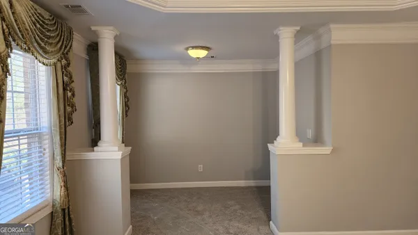 a bathroom with a sink vanity and a mirror