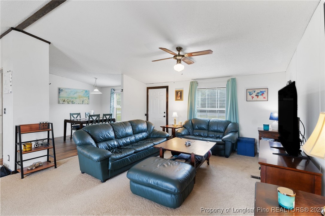 3376 Wade-Stedman Road Wade, NC 28395 - Photo 12 of 35 a living room with furniture and a flat screen tv