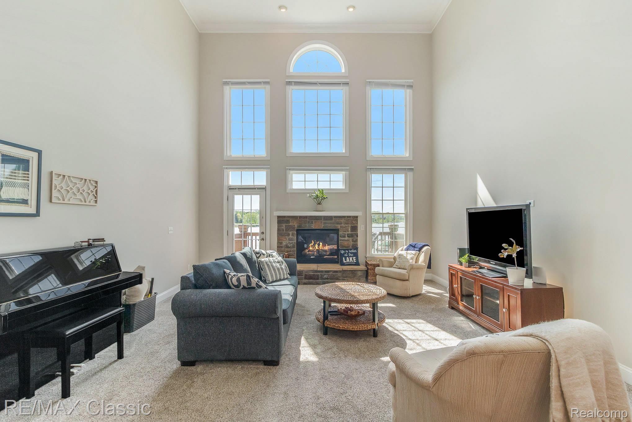 24749 Reeds Pointe Drive, Unit 38 Novi, MI 48374 - Photo 12 of 46 Great Room w/Gas Stone Fireplace