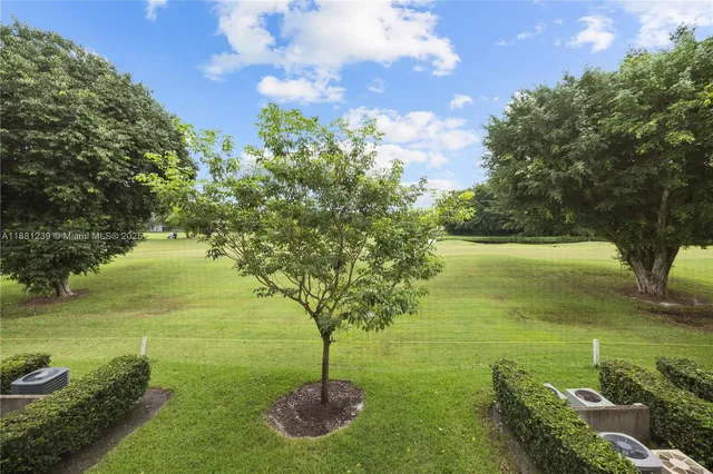 a view of an ocean from a yard