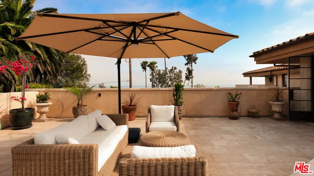 a view of outdoor space with seating