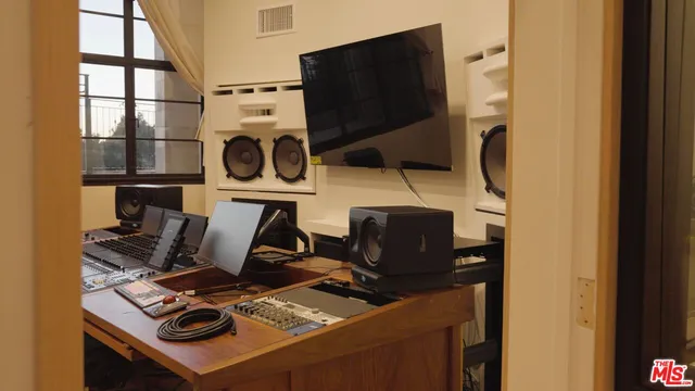 a view of a room with furniture