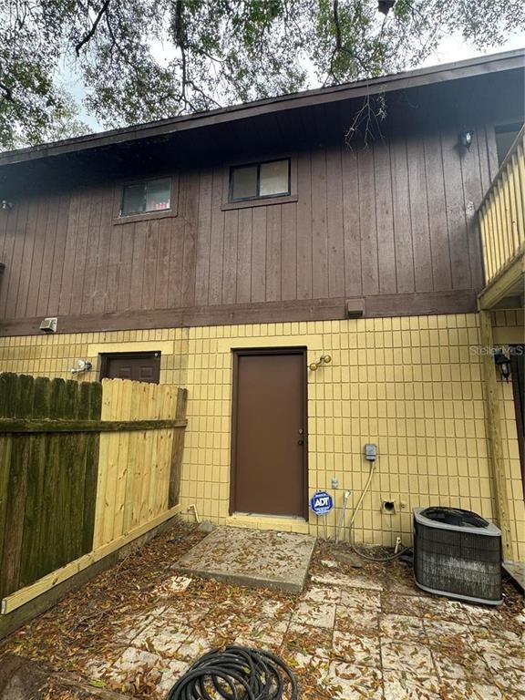 a backyard of a house