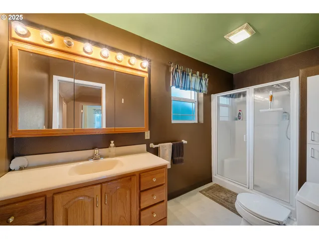 a swimming pool with a lounge chair