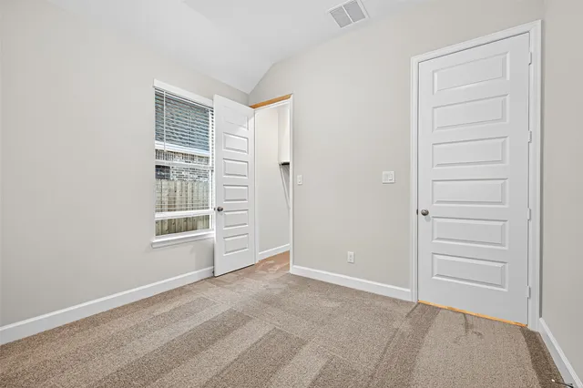 an empty room with a window