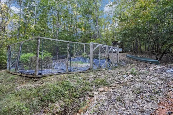 a view of a small yard