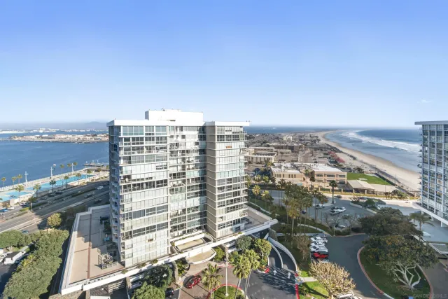 a view of a city with tall buildings