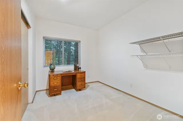 an empty room with window