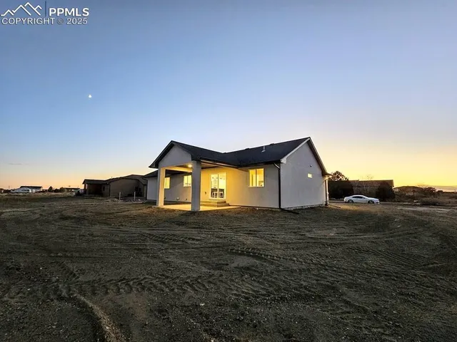 a view of house and front door
