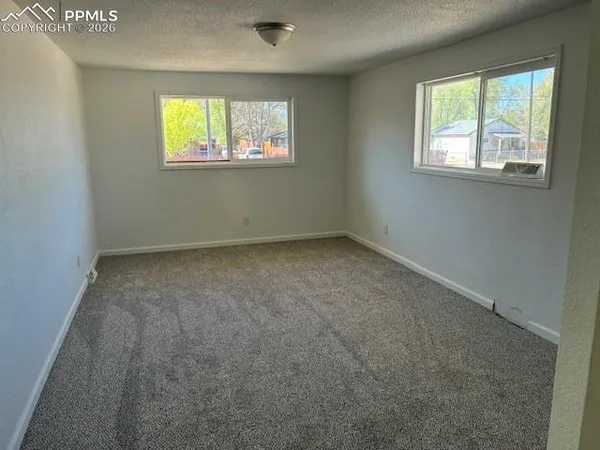 an empty room with a window