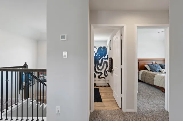 a view of a livingroom and a bedroom