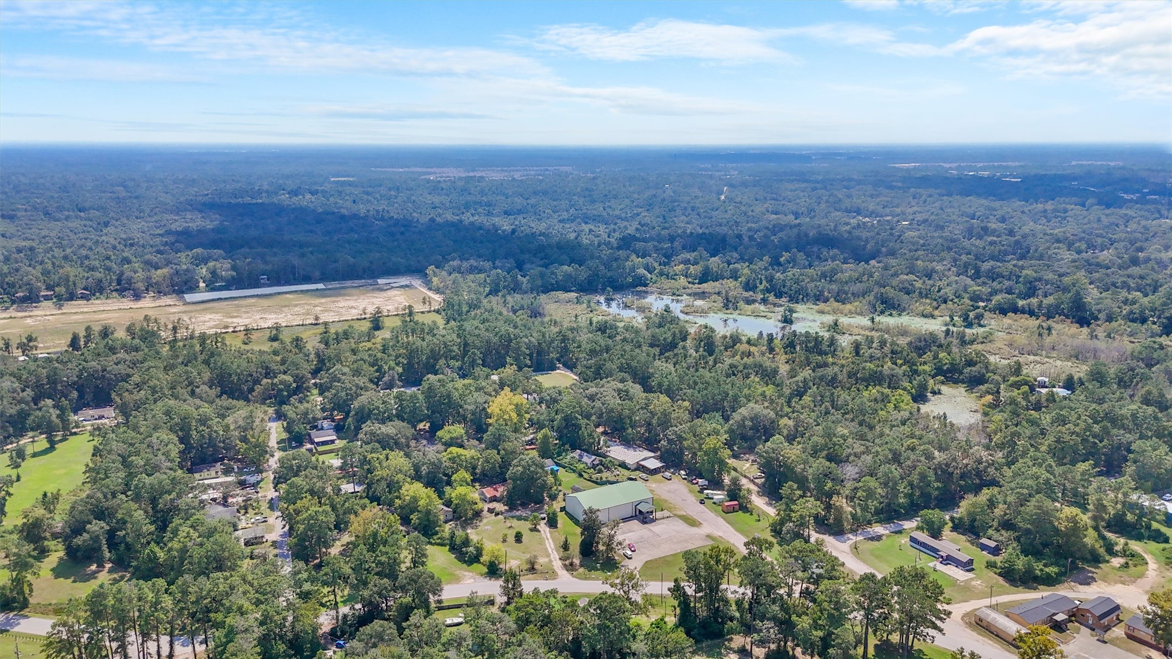 an aerial view of multiple house