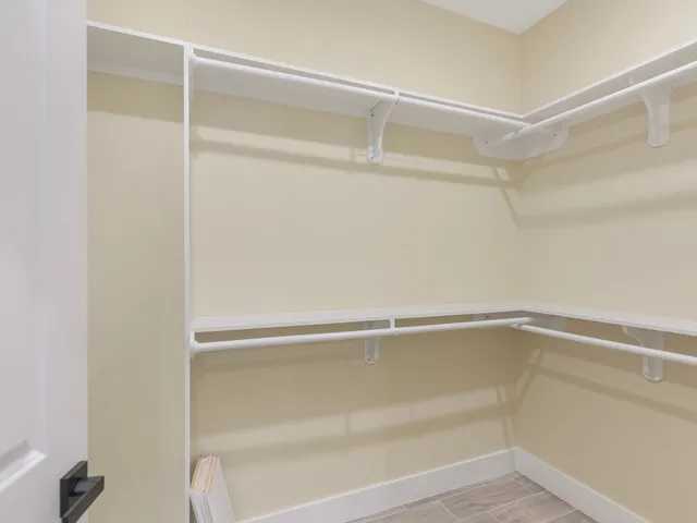a close up view of a closet
