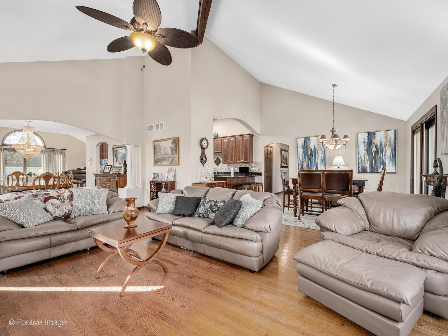 1306 Chauser Lane Woodridge, IL 60517 - Photo 10 of 40 a living room with furniture or chandelier and a wooden floor