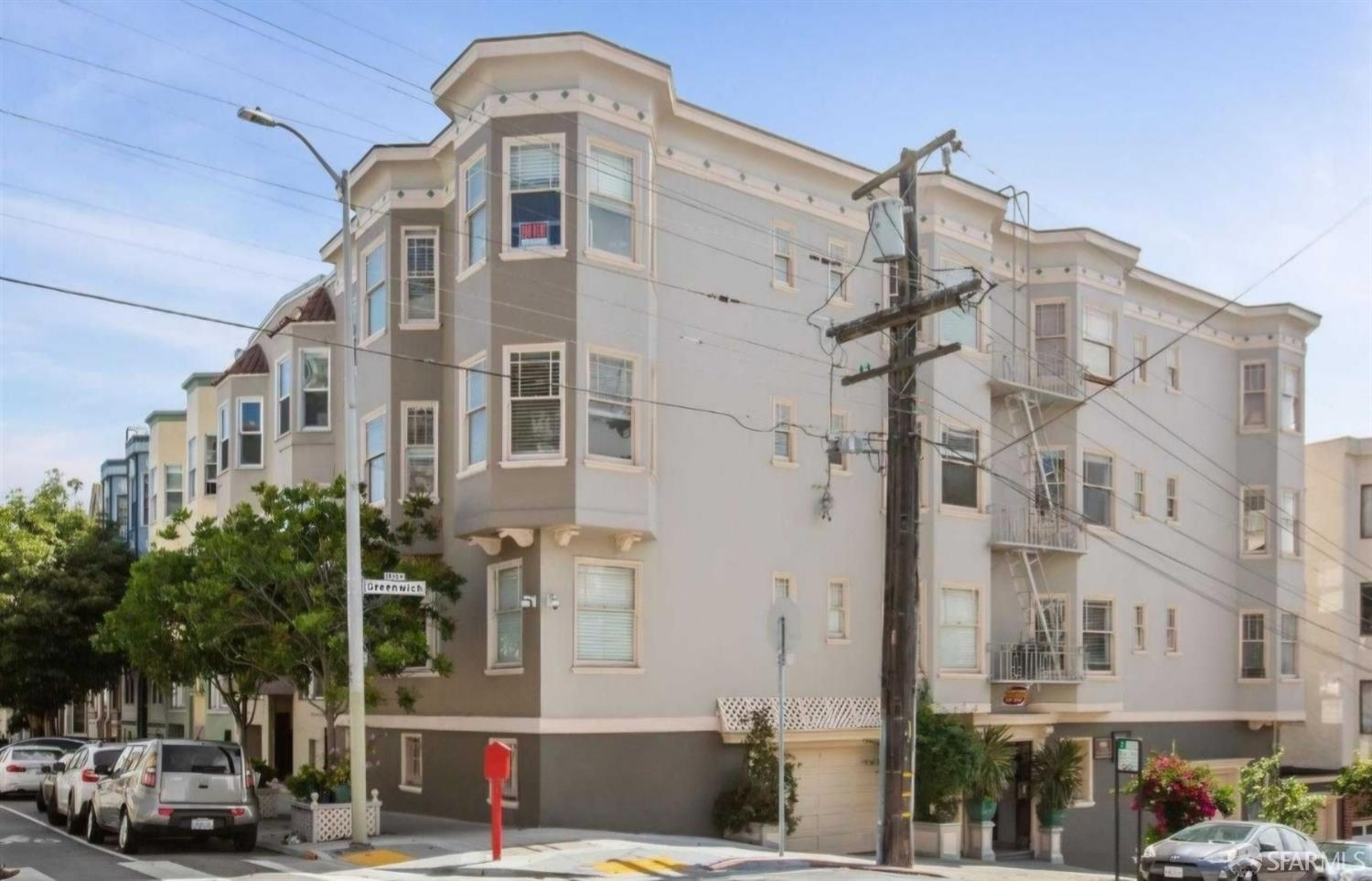 1405 Greenwich Street, Unit 3 San Francisco, CA 94109 - Photo 3 of 3 a front view of a building with street view